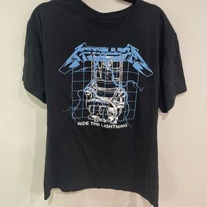 Metallica Ride The Lightning T-Shirt Men's XL Heavy Metal